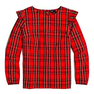 J.Crew Factory Tartan Blouse